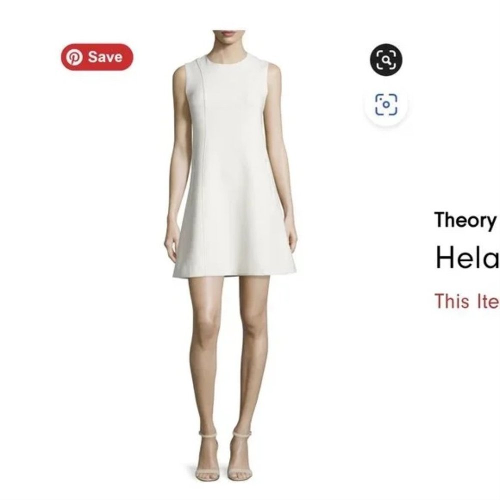 Theory HELAINA dress (Pearl Ivory) - NWT